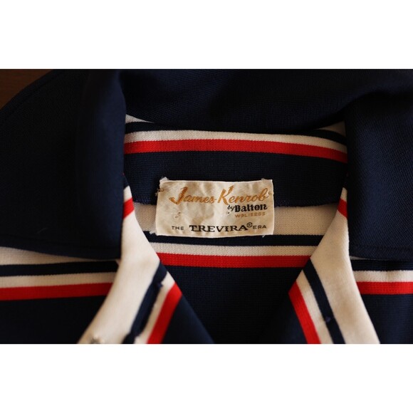 Vintage 60s 70s James Kenrob Nautical Mod Button Down Butterfly Collar Shirt 8 - Picture 5 of 13